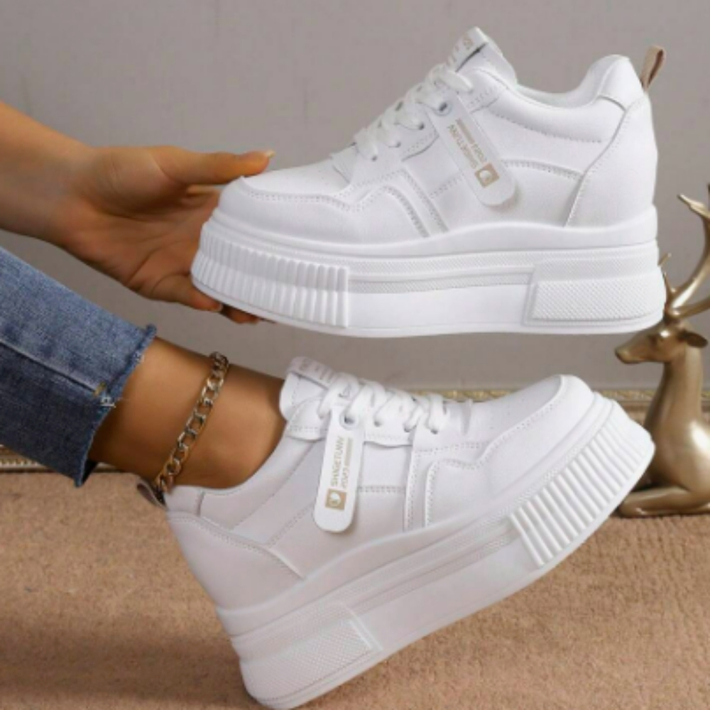 Women's Wedge Heel Thick Sole Sneaker; Platform Sneaker